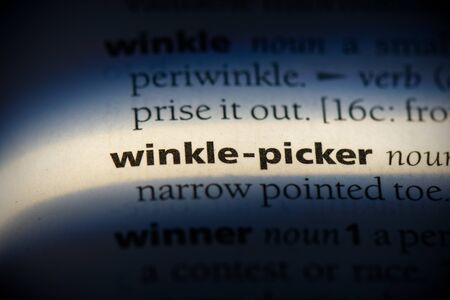 winkle-picker word in a dictionary. winkle-picker concept, definition.の写真素材