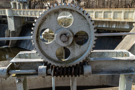 Old worm gearの写真素材