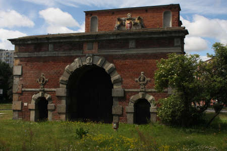 Å»uÅawska Gate in GdaÅskの写真素材