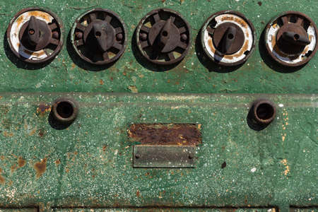 Old industrial rotary switchesの写真素材