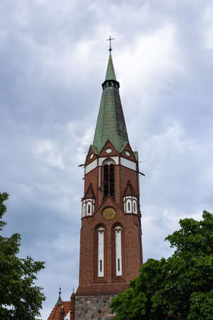 The tower of St. George's Church in Sopotの写真素材