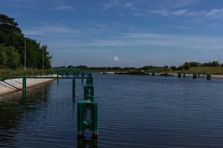 View of the locks in Przegalinaの写真素材