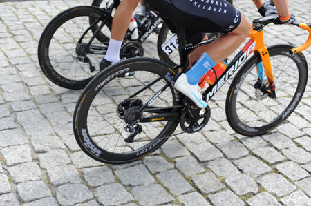 Opole, Poland - 06/08/2020: 77. Tour de Pologne - Tour of Poland - the biggest Polish road bicycle...