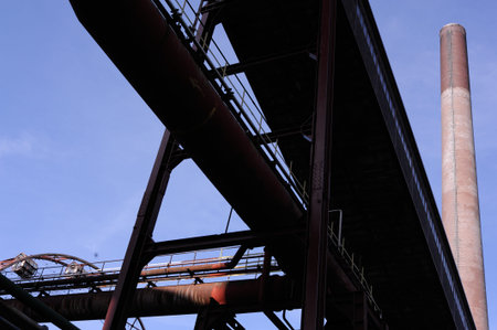 Postindustrial landscape of Zollverein Coal Mine Industrial Complex in Essen, Germany