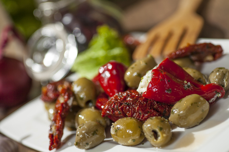 Stuffed with chili peppersの写真素材