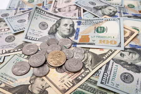 dollars banknotesの写真素材