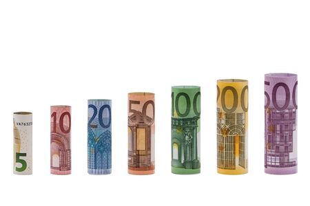 Rolls of banknotesの写真素材