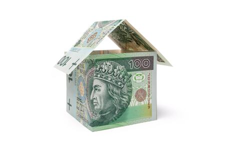 House made of banknotesの写真素材