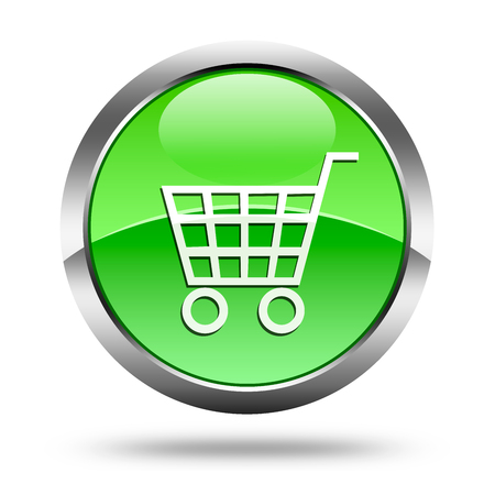 Shiny icon on a white background shoppingの写真素材
