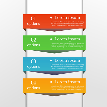 Infographic template for 3d lines diagram, graph, presentation and chart. Business concept with 4 options, parts, steps, processes. Abstract infographics data vizualisation backgroundのイラスト素材