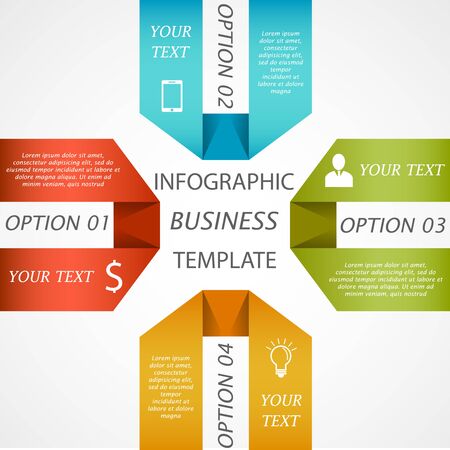 Infographic business template. 3d modern vector abstract infographic elementsのイラスト素材