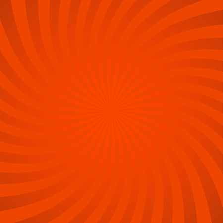 Radial orange comic background with optical illusion effect. Swirl design. Vortex spiral illustration. Vector rays pattern. Can be used for cartoon and animationのイラスト素材