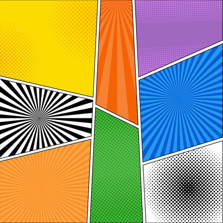 Comic book bright templatesのイラスト素材