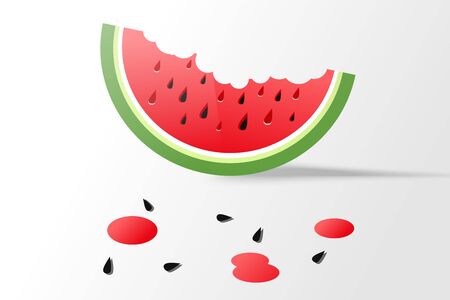Ripe watermelon light backgroundのイラスト素材
