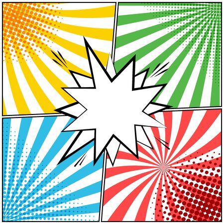 Comic bright compositionのイラスト素材