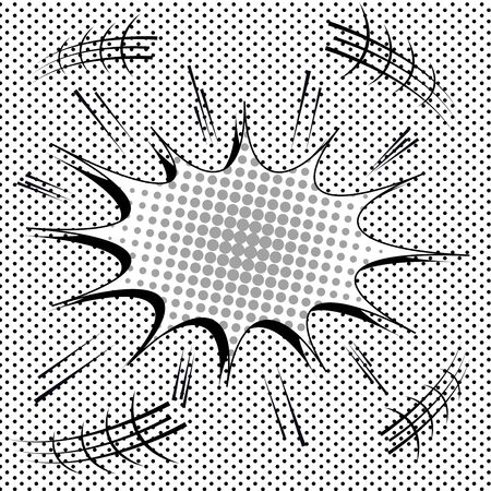 Monochrome comic templateのイラスト素材