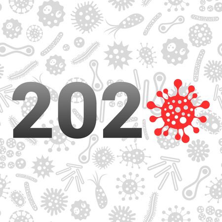 Coronavirus 2020 year conceptのイラスト素材