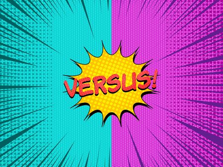 Pop art duel conceptのイラスト素材