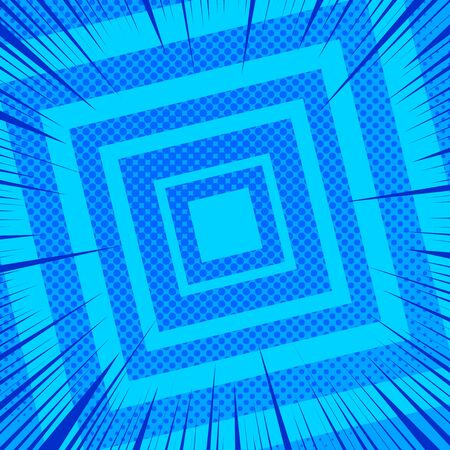 Comic blue geometric backgroundのイラスト素材