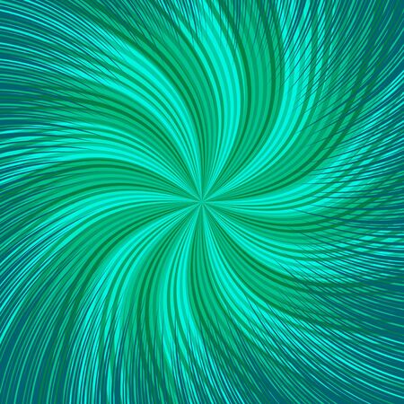 Comic abstract twisted background with green radial and rays effects. Vector illustrationのイラスト素材