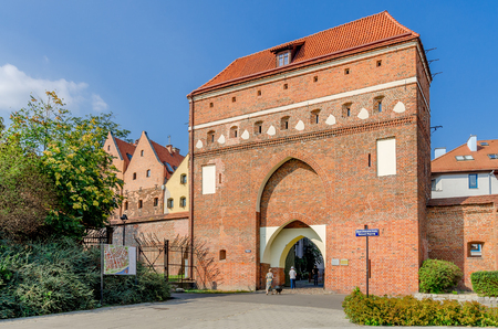 Monastery Gate (so called), Torun, Kuyavian-Pomeranian Voivodeship, Poland, Europe.の写真素材