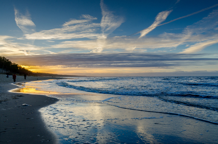 Baltic seashore in Miedzyzdroje (ger.: Misdroy), West Pomeranian Voivodeship. Poland. Europe.の写真素材