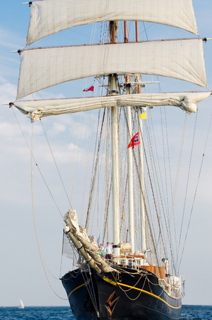 Gdynia, pomeranian province / Poland - September 4, 2011: Schooner Gulden Leeuw. Bay of Gdansk.のeditorial素材
