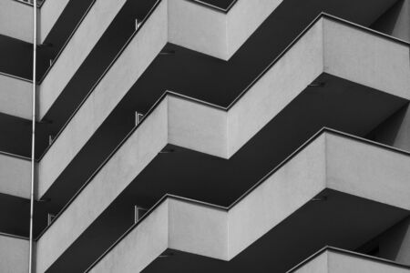 Fragment of the contemporary building facade in Cracow.の写真素材