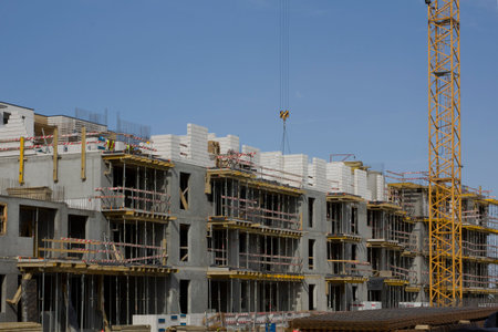 Apartments building under construction.