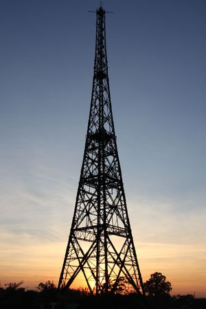 Historic radio tower in Gliwice in Polandの写真素材