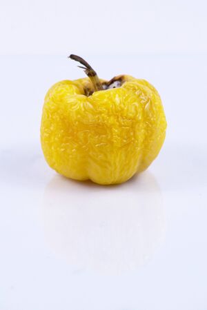 yellow paprica on white backgroundの写真素材