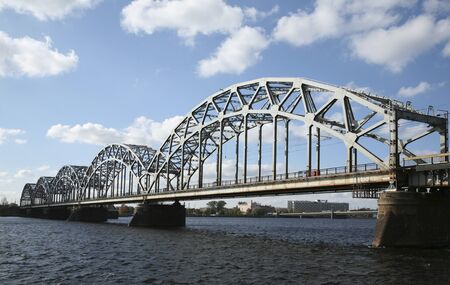 bridge over the riverの写真素材