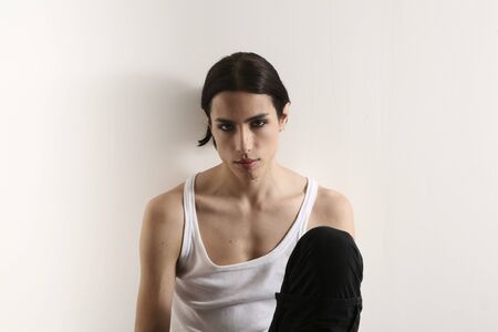 androgynous menの写真素材