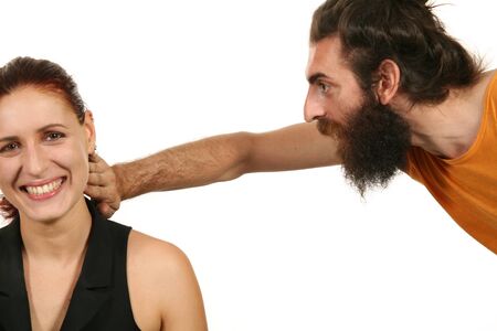 portrait of man and womanの写真素材