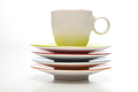 cup on white backgroundの写真素材