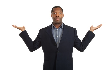 african man on white backgroundの写真素材