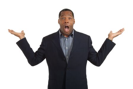 african man on white backgroundの写真素材