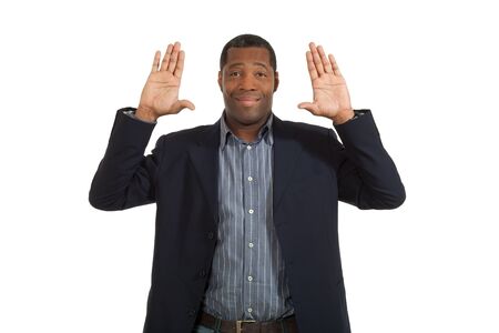 african man on white backgroundの写真素材
