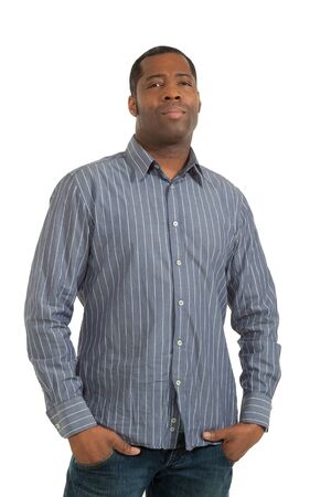 african man on white backgroundの写真素材