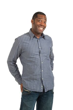 african man on white backgroundの写真素材