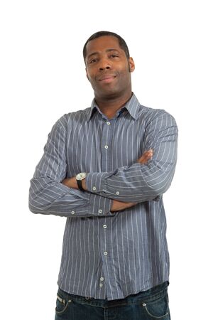 african man on white backgroundの写真素材