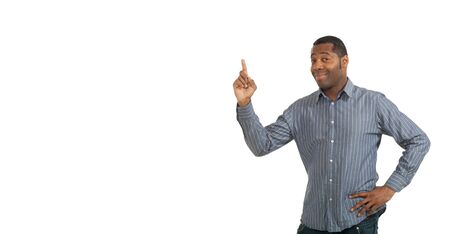 african man on white backgroundの写真素材