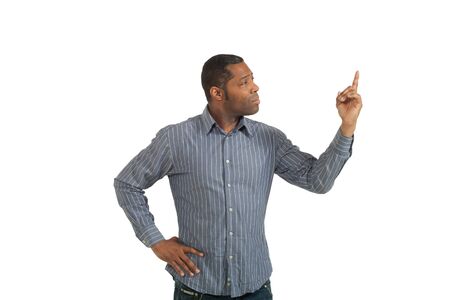 african man on white backgroundの写真素材