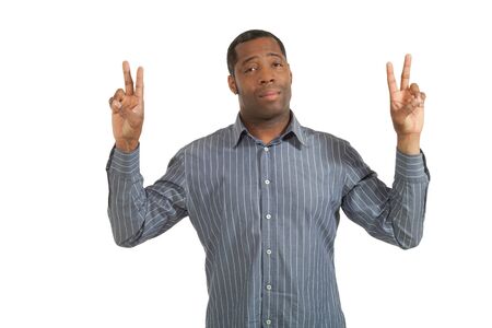 african man on white backgroundの写真素材