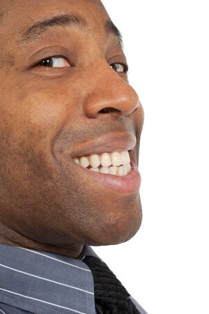 african man on white backgroundの写真素材