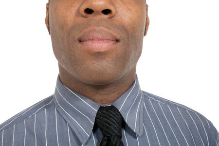 portrait african man on white backgroundの写真素材