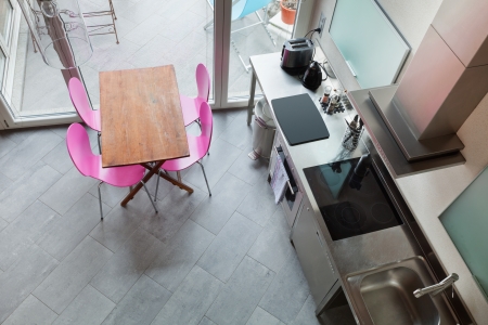 interior of beauty house,  kitchenの写真素材