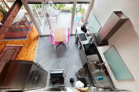 interior of beauty house,  kitchenの写真素材