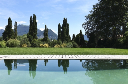 board of a pool in exterior の写真素材