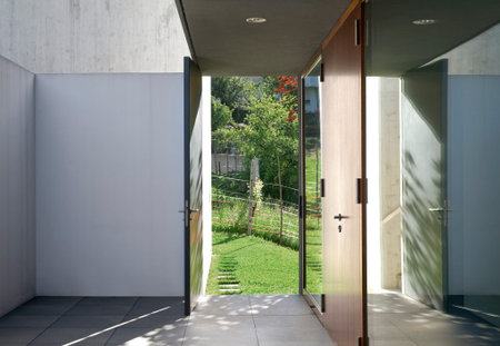 Modern house surrounded by nature
